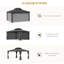 15,5 pi L 12 pi. D Pavillon de jardin en acier
