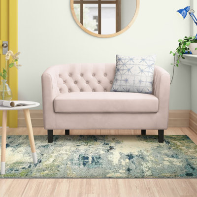 Causeuse en velours argenté Orchid Greta