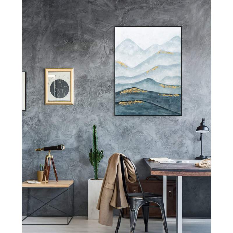 Hand -painted acrylic painting Enchanted Mountains