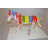 Modern Art Colored Zebra Resin Statue -  Size: 29"L X 12"W X 22"H.