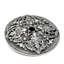 Juliane Grace large round back plate Clear & Aquamarine Swarovski Crystals in Antique Brass-1825292470