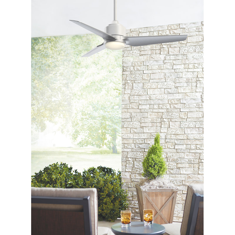 TriAire Custom Indoor/Outdoor Ceiling Fan DC Motor- Silver, Silver