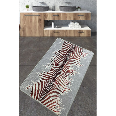 Antibacterial Bathmat, Non-Slip Design, 2.3 x 4.0 Feet | 100% Polyester, Pile Height: 0.4 Inches, 20.5 oz/sq ft | Machine Washable, Easy Care, Perfect for Bathroom Safety & Comfort | Durable & Stylish Home Essential