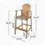 Tabourets de bar Adirondack en bois d'acacia, ensemble de 2