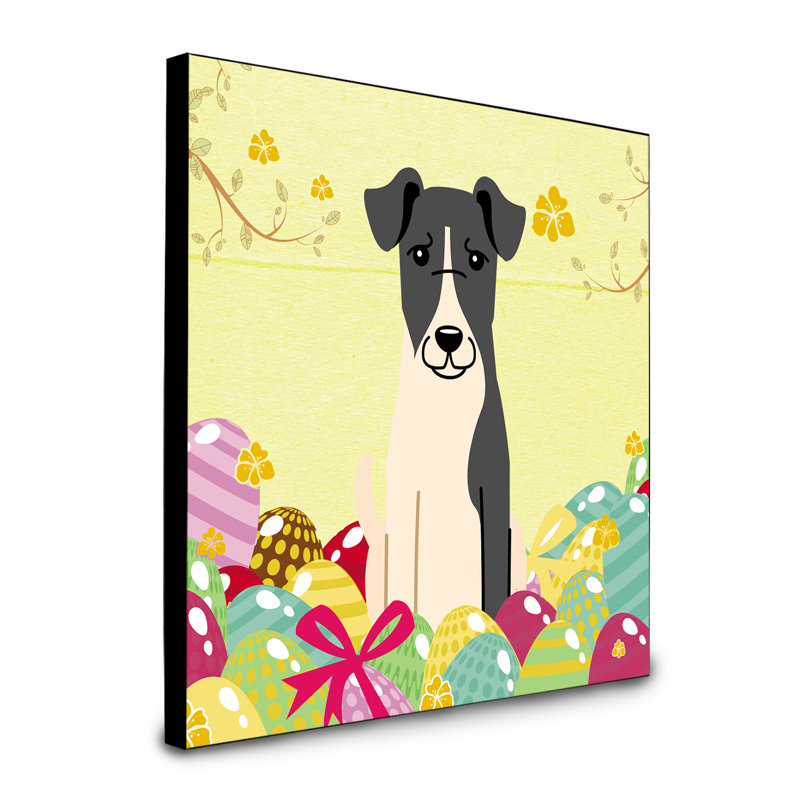 Panneau mural d’art œufs Sentire, Fox terrier au poil lisse