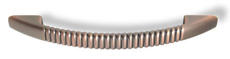 (5 Pack) 5 inch Ribbed Bow Pull, Antique Copper