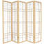 70.25" x 70" Eudes Shoji 5 Panel Room Divider-1667638487-1733723574