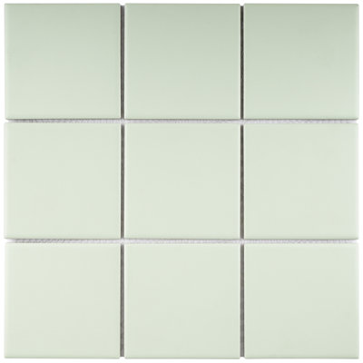 Supreme Tile Porcetile 3.82" x 3.82" Porcelain Grid Mosaic Wall & Floor Tile