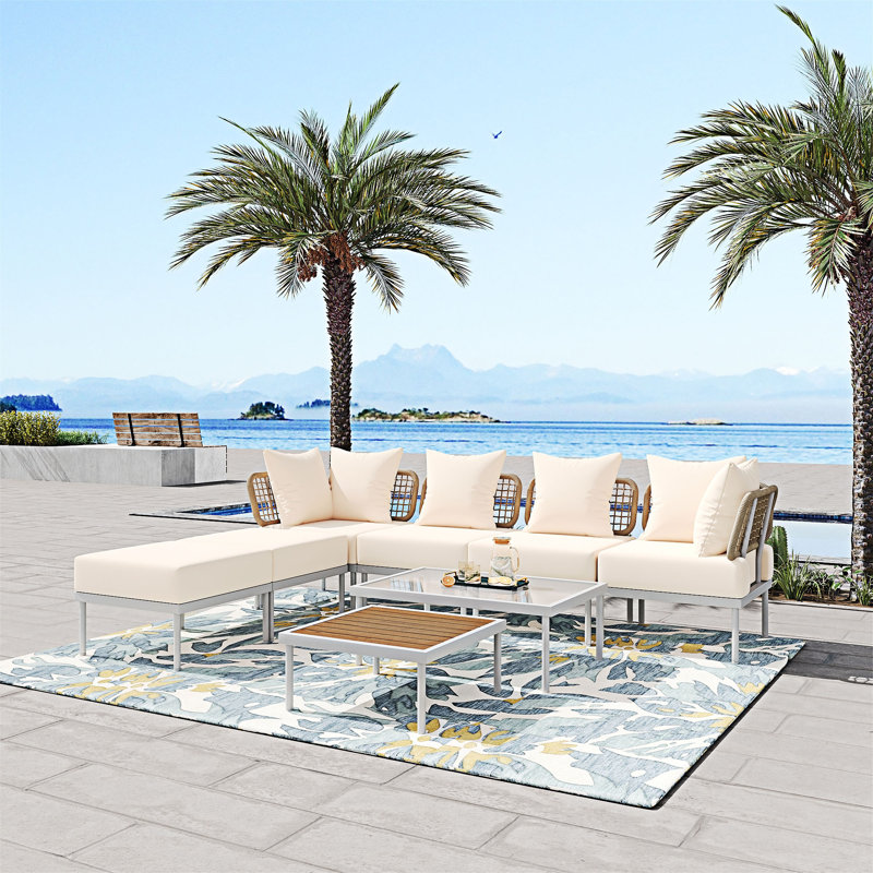 8-Piece Patio Sectional Sofa Set