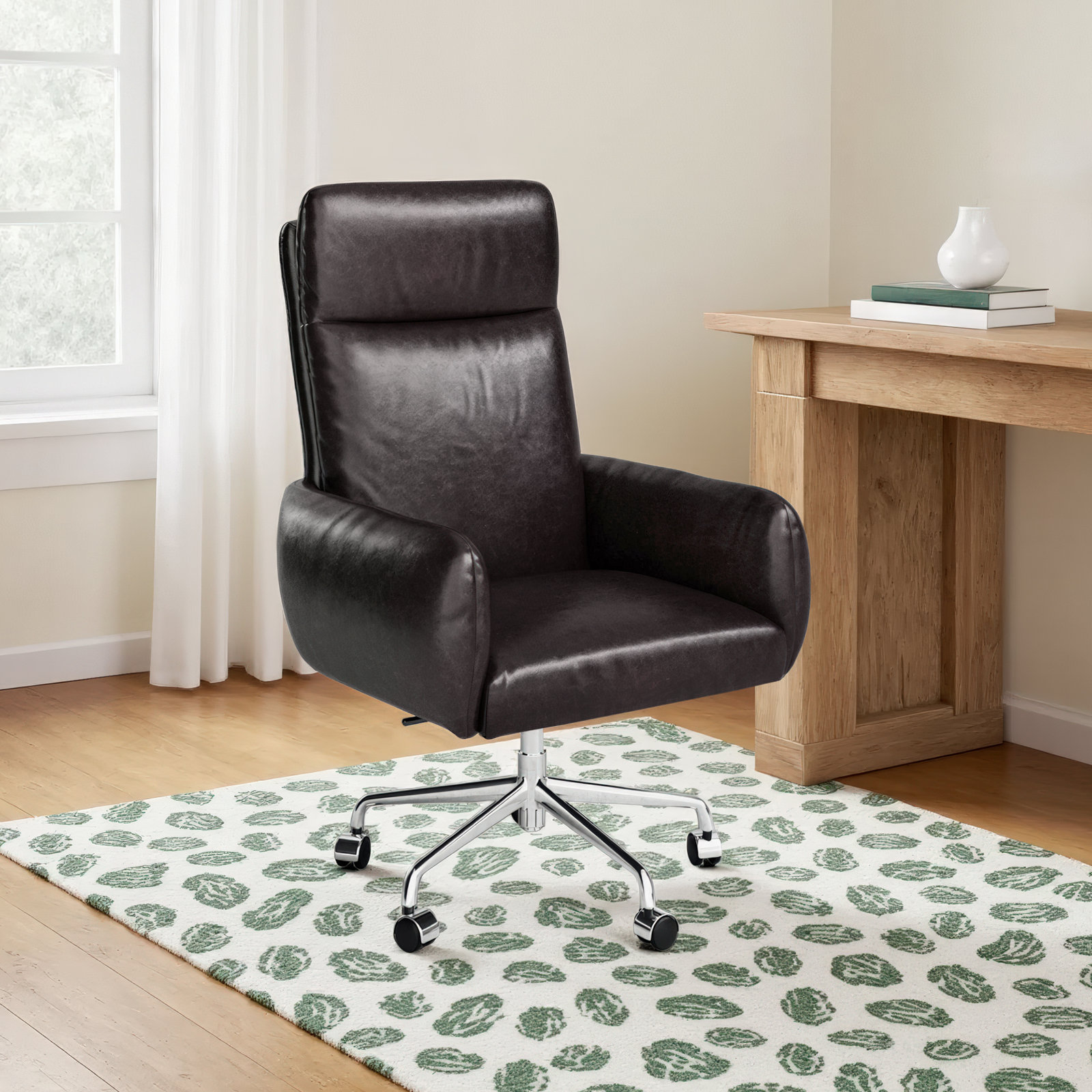 Ottavina Swivel Office Chair, Sonoma Black