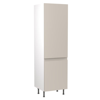 Kitchenkit Flatpack J Pull Matt Tall Unit Fridge & Freezer 70/30