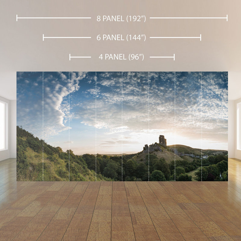 Panneau de papier peint paysage Hildigard, L 100,08 po x l 96 po