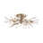 10 - Light Vintage Branch Crystal Semi Flush Mount