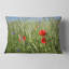 Coussin lombaire imprimé avec coquelicots