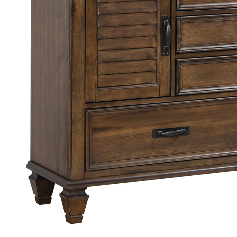 Clemen 64'' W 5 - Drawer Dresser, Oak