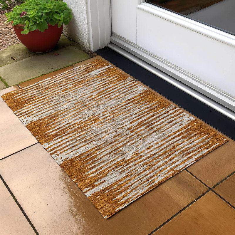 Tapis intérieur / extérieur mâle avec envers antidérapant, Rectangle 1 pi 8 po x 2 pi 6 po