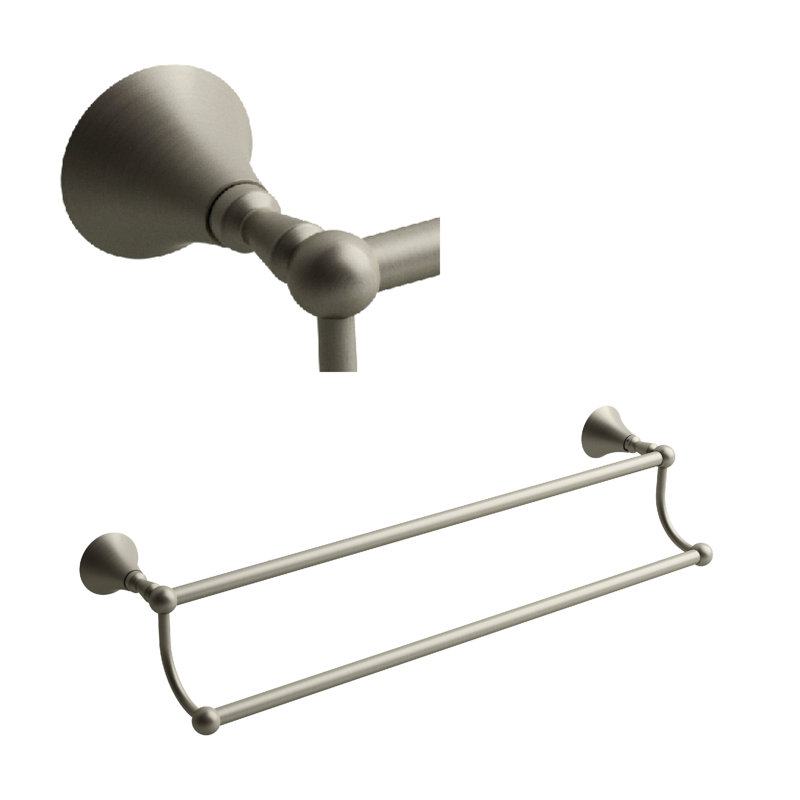 Double barre à serviettes Hudson, Nickel brossé