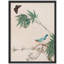 «Delicate Bird and Bamboo with Butterfly in Nature-Inspired Art», affiche rustique encadrée-104788198-104788202