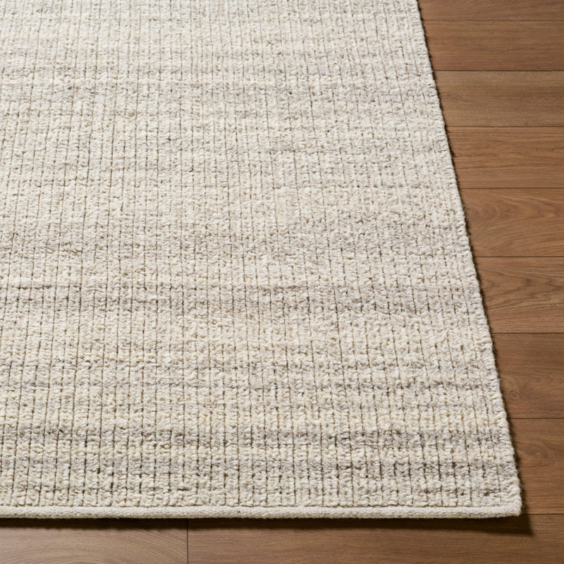 Bern Handmade Area Rug, Rectangle 6' x 9', Light Gray/Stone/Ash