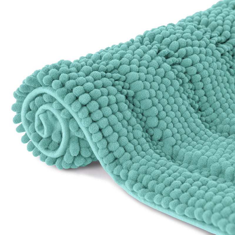 Tapis pour salle de bain Chenault, Simple - L 32 po x l 20 po, Vert clair