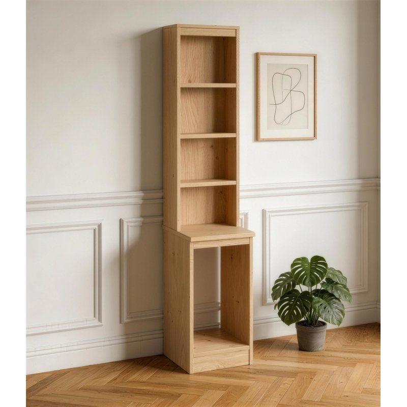 Farrington Gurney 182.8 cm H x 30 cm W Laptop/Tablet Storage Cart, English Oak