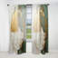 Peinture or et verte Fusion I - Rideau en velours moderne - obscurcissant - 1 panneau-107827092