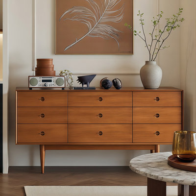 Buffet en bois massif brun