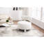 Fauteuil d'appoint en tissu sans accoudoirs avec rembourrage en mousse, pieds coulissants et coussin de siège de 13 pouces pour chambre à coucher au design ergonomique blanc, espace de vie réglable-1790144767