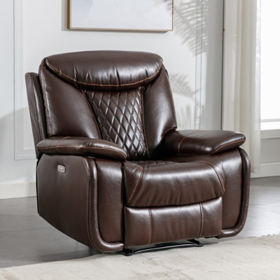 3-Piece Breatheable Faux Leather Power Reclining Living Room Set With Sofa & Recliner