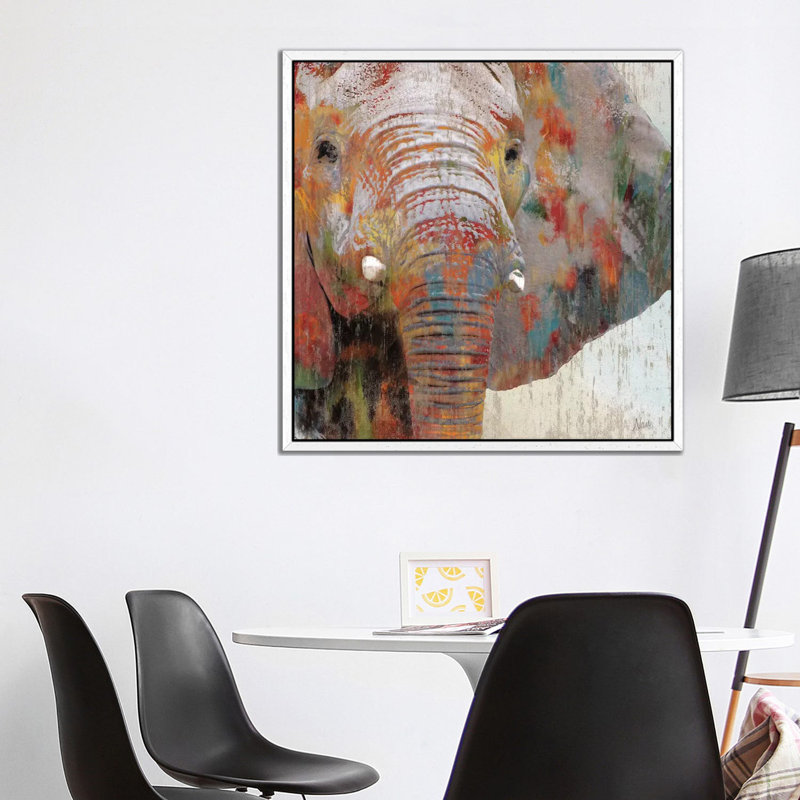 Nan - Print on Canvas, 93.98 cm H x 93.98 cm W, White Floater Framed
