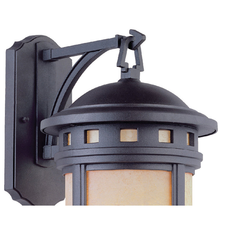 Lanterne murale d'extérieur 1 lumière Lisette, Bronze huilé, H 11,25 po x l 5,5 po, Bullé