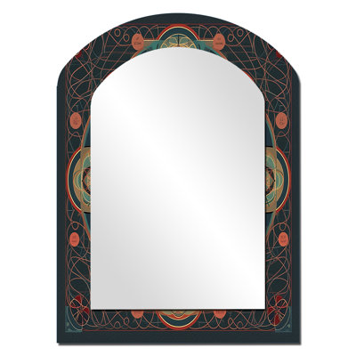 Sacré mystère rétro Alchimie Mandala III - miroir mural géométrique asymétrique