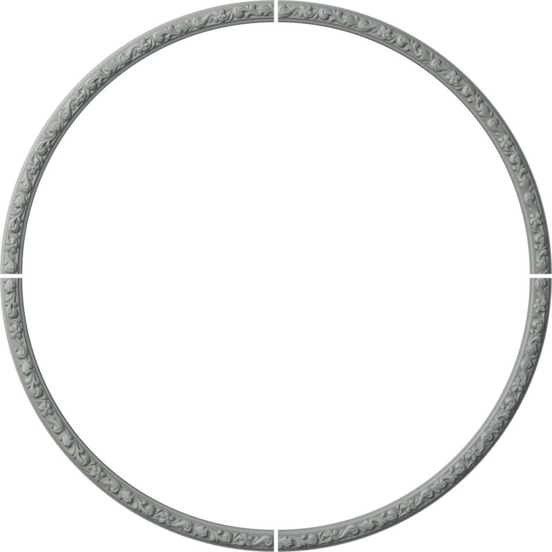 Ensemble d'anneaux de plafond 49 po x 49 1/4 po x P 45 po x P 7/8 po, Paquet de 4 (forme un cercle complet)