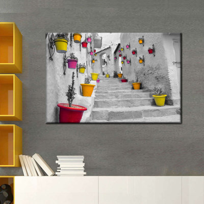 Pop Moroccan Staircase Canvas Print