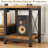 Tv Stand with Adjustable Mount for 32-70 Inch TVs, Media Console with Power Outlets, Fabric Drawers & LED Lights-711865786