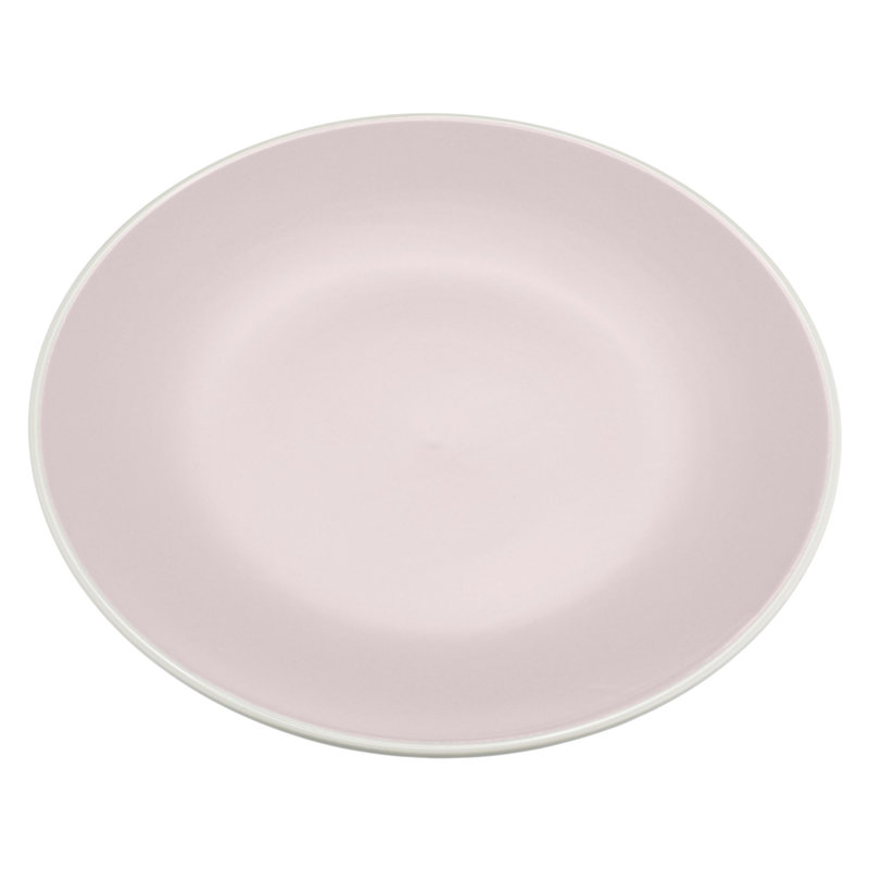 Set of Stoneware Dinner Plates, Pink