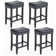 26" Counter Stool with Backless Wood Back
