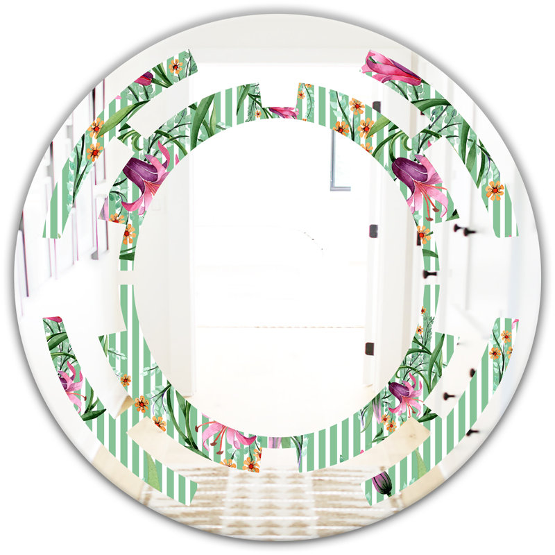 Miroir mural Space Coastal, 31,5 po x 31,5 po, Floral Botanique