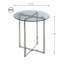 Indie-May Glass Top Frame End Table