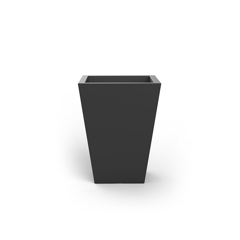 Pot à fleurs en plastique Cono, Taupe, H 15,75 po x l 15,75 po x P 15,75 po