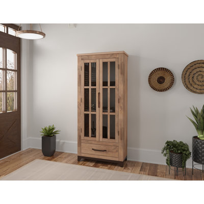 Dobby 2 Glass Doors And 1 Drawer, Cabinet by Millwood Pines