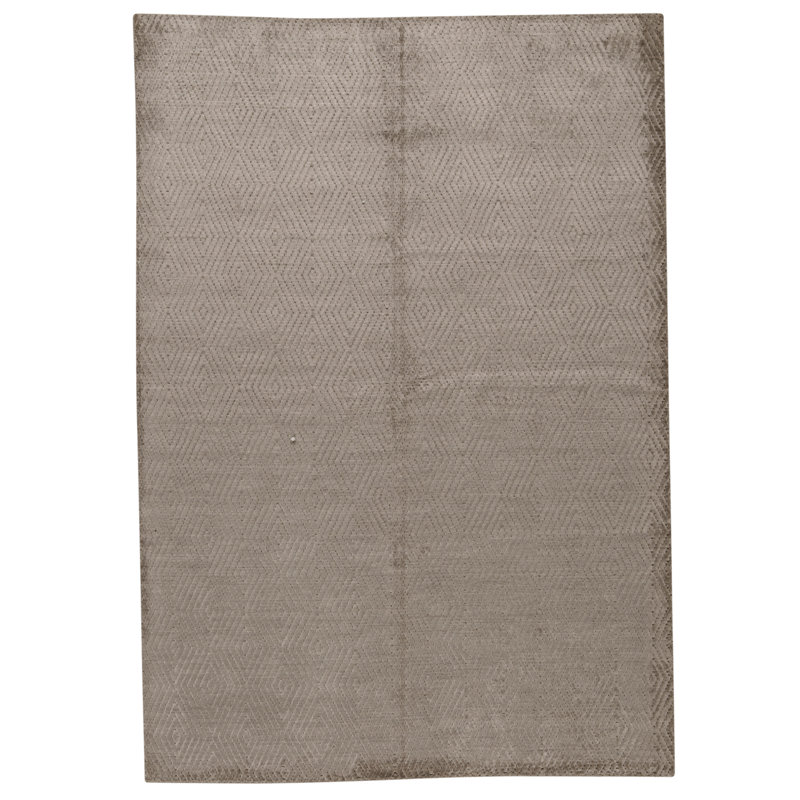 Tapis argent noué à la main de haute qualité