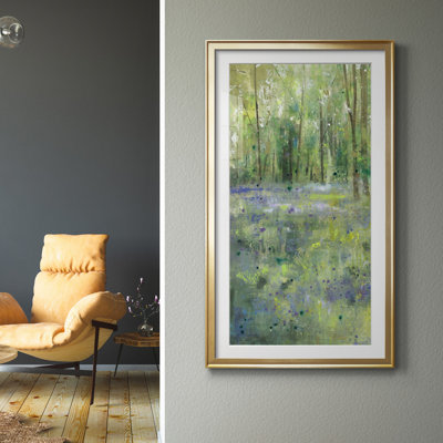 Lavender Hill - Matted and Framed Under Acrylic Glass, Large Living Room Wall Art