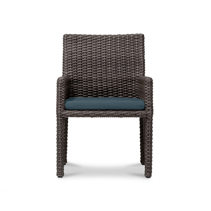 Dune Outdoor Dining Armchair, Cast Lagoon Sunbrella® Plainweave