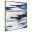 "Blue Shadows", art mural sur toile métallique texturé par Martin Edwards