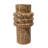 8" Brown Genuine Marble Ridged Table Vase
