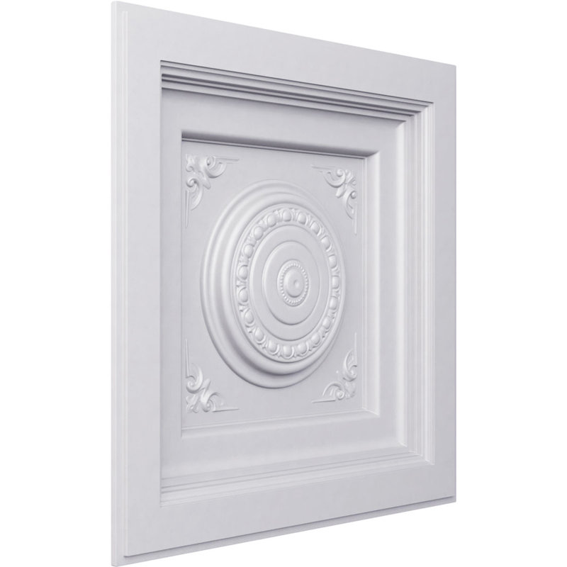Tuile de plafond Endurathane Salana, H 23 7/8 po x l 23 7/8 po x P 3 1/8 po. Apprêtée en usine