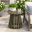 Table d'appoint ronde ronde en bois d'acacia