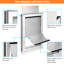 Porte pour animaux de compagnie en aluminium l 17,4 po x H 27,55 po