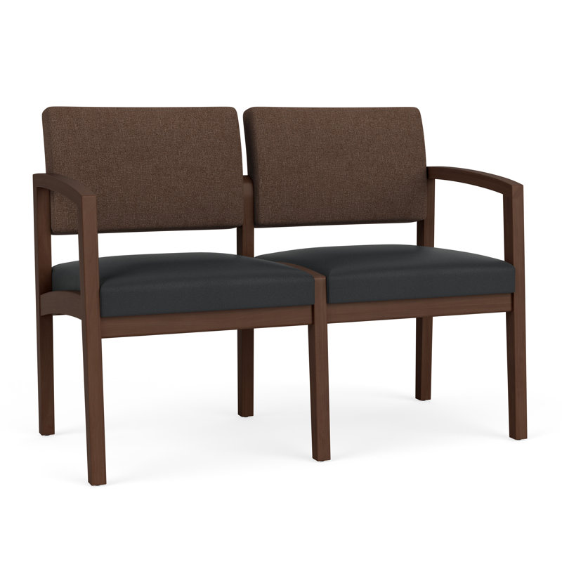 Lenox 2-seater tandem chair, Noyer Riftwood, Archetype Cafe / Modena Graphite